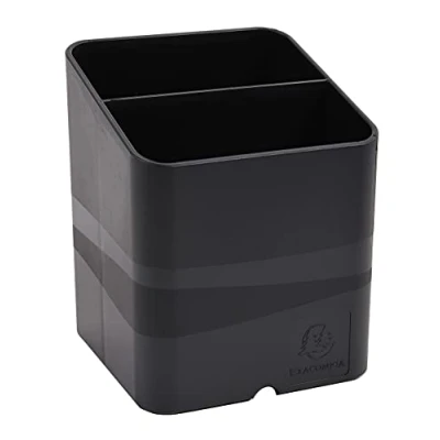 Immagine di Exacompta Ref 677014D Portapenne ECOBlack 74 x 93 mm, 2 sezioni Adatto per organizzare penne, matite e accessori Nero