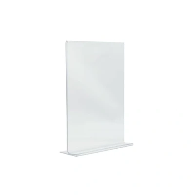 Immagine di Securit Porta poster da tavola in acrilico verticale a L Formato A4