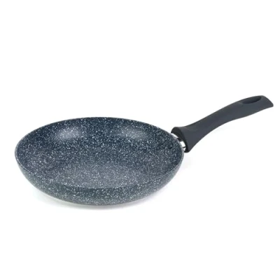 Immagine di Russell Hobbs RH00841EU Nightfall Stone piatto in alluminio pressato da 24&quot; con doppio strato antiaderente, incluso induzione, meno olio, manico bachelite morbido, marmo blu