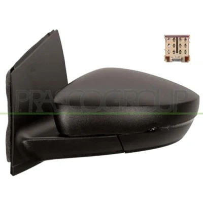 Immagine di Specchio retrovisore esterno Prasco Premium VG0237134P Sx nero elettrico termico, regolabile dall&#039;interno VOLKSWAGEN: Polo V Hatchback