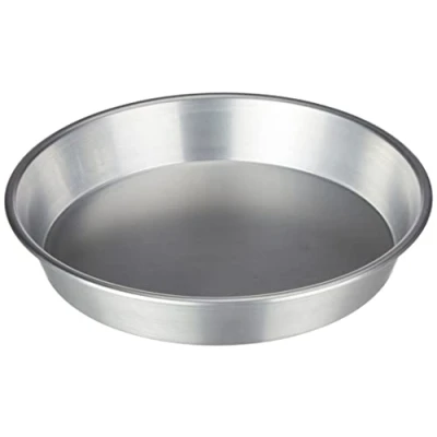 Immagine di Pentole Agnelli Linea Pasticceria e Pizza Tortiera Conica in Alluminio con Orlo (H 6 cm), Argento, 34 cm