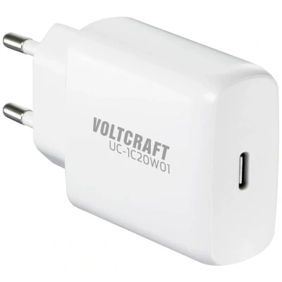 Immagine di VOLTCRAFT UC 1C20W01 Caricatore USB 20 W Ambiente interno, Presa di Corrente uscita max. 3 A C® Num. uscite: 1 x GaN