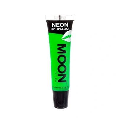 Immagine di Moon Glow Lucidalabbra Neon UV Profumato e brilla brillantemente sotto i raggi UV, Mela verde, 15 ml (confezione da 1)