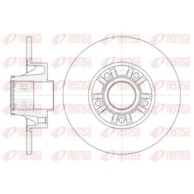Immagine di REMSA 6733.20 Disco freno Assale posteriore 280, 280 12 5 pieno con anello sensore ABS, cuscinetto ruota integrato OPEL: Vivaro A Combi