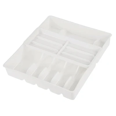 Immagine di keeeper Portaposate con scomparto per piccoli utensili, 13 scomparti, Accessorio da cassetto, 38 x 42,5 7,5 cm, Filippa, Bianco