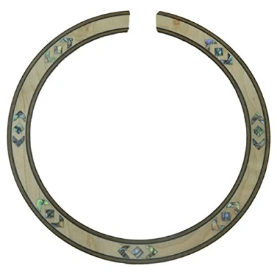 Immagine di Kaish 110 mm diametro chitarra acustica buca sapelli/palissandro/acero/mogano con rosone quadrato conchiglia abalone intarsio, maple K1303