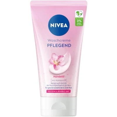 Immagine di NIVEA crema detergente nutriente con olio di mandorle, delicato per pelle secca e sensibile, extra viso, (150 ml)