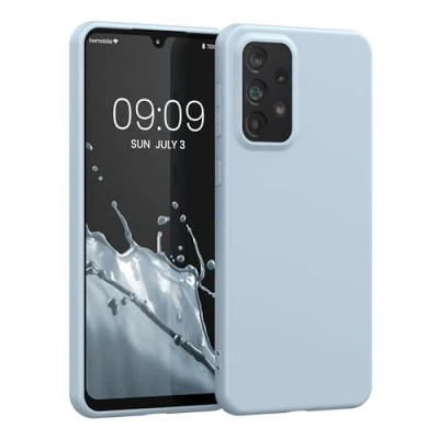 Immagine di kwmobile Custodia Compatibile con Samsung Galaxy A33 5G Cover Back Case per Smartphone in Silicone TPU Protezione Gommata blu chiaro matt
