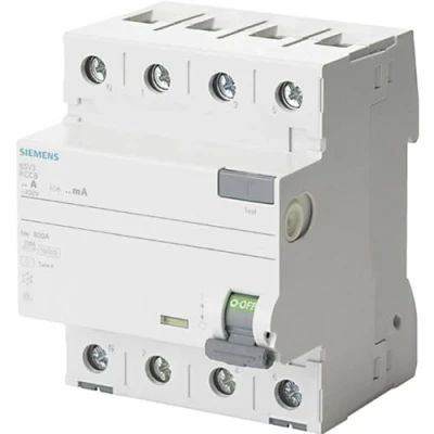 Immagine di Siemens 5SV3346 6KL Dig.Industr. Interruttore differenziale A 4 poli 63 0.03 400 V