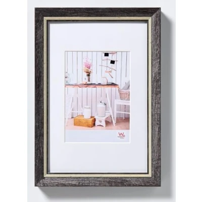 Immagine di walther design nera 10 x 15 cm con passe partout, cornice chalet EL015B