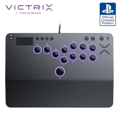 Immagine di Turtle Beach Victrix Pro KO Leverless All Button Fight Stick for PlayStation 5, Officially Licensed PS5PS4, Windows 10/11 PC, Customizable eSports Tournament Ready Controller, Gray