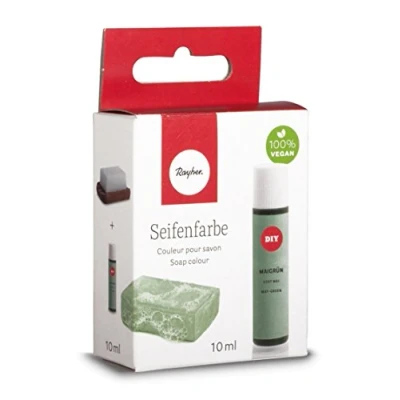 Immagine di RAYHER, colore per sapone, Sb Box da 10 ml, a base d’acqua, verde pallido, 10.3 x 6 2.7 cm