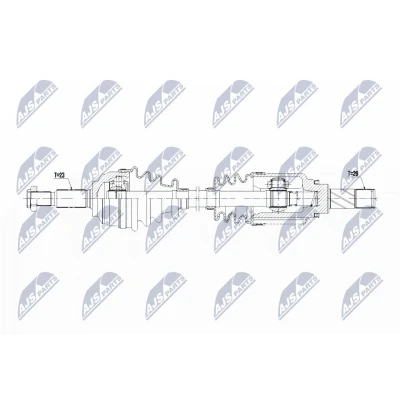 Immagine di NTY NPW RE 063 Albero motore / Semiasse Assale anteriore Cambio manuale RENAULT: Captur