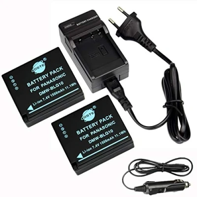 Immagine di DSTE 2 pacco Ricambio Batteria + DC120E Caricabatteria Compatibile per Panasonic DMW BLG10 LUMIX DMC GF3 GF5 GF6 GX7 LX100