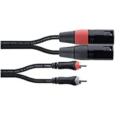 Immagine di XLR Cavo di collegamento Cordial EU 1,5 MC [2x Spina 3 poli 2x RCA] 1.50 m Nero