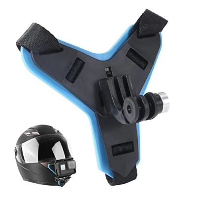 Immagine di Supporto per Videocamera Casco da Moto compatibile con GoPro Hero 7/(2018)/6/5 Action Camera Mento Curvo