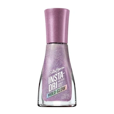 Immagine di Sally Hansen Insta Dri, Holo Glow, Lustrous Lilac, Smalto Unghie, Semplice da Usare, Resistente, Colori Bellissimi, Si stende facilmente sulle Non Sbava, 0.3oz