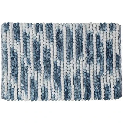 Immagine di Sealskin Bright Tappetino da Vasca, Poliestere, Blu/Bianco, 50 x 25 80 cm
