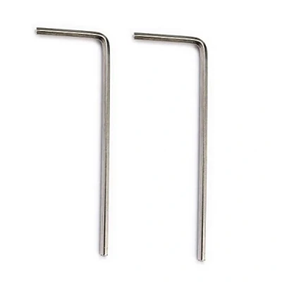 Immagine di Musiclily Basic Metrico 3mm Chiave a Brugola in Acciaio per Viti di Altezza Sella Chitarra Elettrica stile Strat Import, Nichel (Set 2)