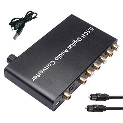 Immagine di Convertitore Audio Digitale 5.1 Canali DTS / AC3 ​​Decodifica per Ingresso SPDIF a Decodificatore Coassiale RCA