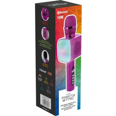 Immagine di BIGBEN Party Microfono Bluetooth tutto in uno Effetti sonori e luminosi Rosa