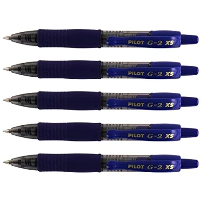 Immagine di Pilot Set di 5 penne roller Minis G2 XS7 PIXIE Tracé, 0,4 mm, colore: Blu