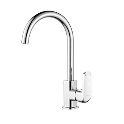 Immagine di Ibergrif M14020 Roll, Rubinetto da cucina con beccuccio di comfort, miscelatore monocomando per lavabo, cromato