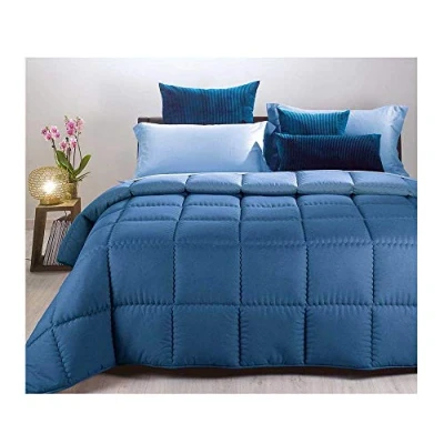 Immagine di Caleffi Trapunta Modern Letto 1 Piazza E Mezza Tinta Unita Double Face (Bluette)