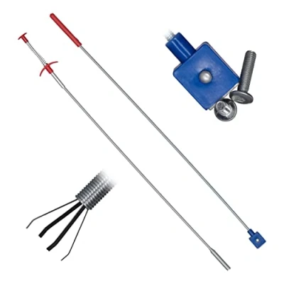 Immagine di Relaxdays Set di 2 Pinze Prensili, Raccogli Oggetti con Magnete, Prenditutto Allungabile, Piegehvole, 600 mm, Argento
