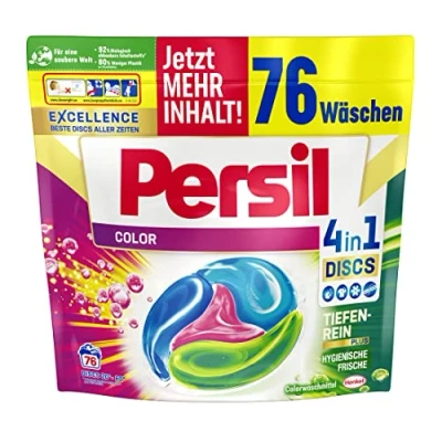Immagine di Persil Color 4 in 1 DISCS (76 lavaggi), detersivo per colori con tecnologia Deep Pure Plus vivaci, ingredienti biodegradabili al 92%