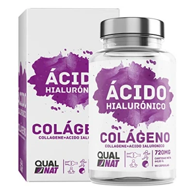 Immagine di Collagene marino con acido ialuronico vitamina C e zinco per contribuire a migliorare l&#039;elasticità la salute delle ossa articolazioni 90 capsule Qualnat