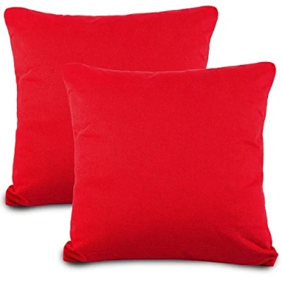 Immagine di aqua textil Classic Line Set di 2 federe 80 x cm, Colore: Rosso Rubino