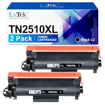 Immagine di LxTek TN2510XL TN2510 Compatibili per Brother TN 2510XL 2510 XL Toner MFC L2800DW HL L2400DWE L2835DW L2445DW L2860DWE L2827DW DCP L2665DW L2660DW (Nero, 2 Pack)