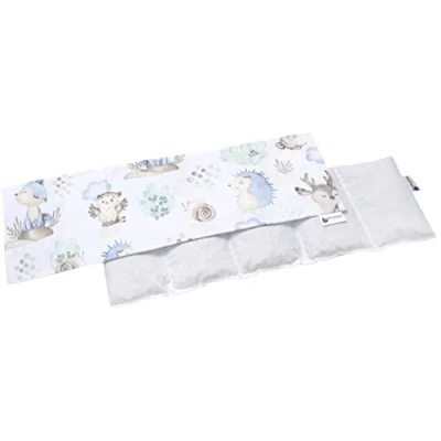 Immagine di Medi Partners Cuscino Termico noccioli ciliegio 60x20cm 800g 100% Cotone 5 Camere Grande Terapia del freddo Federa sfoderabile (Cervo e Riccio)