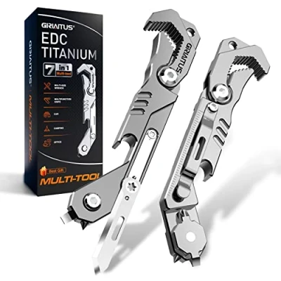 Immagine di 7 in 1 Multitool Accessori da campeggio con Coltello pieghevole Rompivetro Cacciavite multiuso EDC Strumento tascabile leggero per escursionismo Regali Natale Regalo Uomo Donna