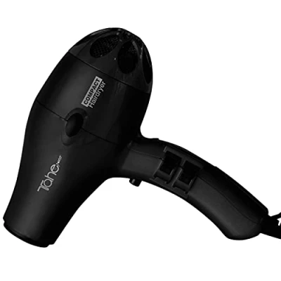Immagine di Tahe Asciugacapelli professionale 2000 W con 3 temperature + Colpo di Aria Fredda, Filtro e Protezione Termica 2 Ugelli Diffusore, Colore Nero
