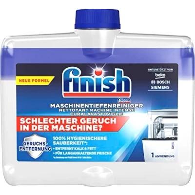 Immagine di Finish Pulitore a profondità della macchina Detergente liquido per lavatrice contro il calcare e grasso una lavastoviglie pulita 1 x 250 ml