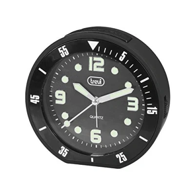 Immagine di Trevi SL 3091 R Orologio al Quarzo con Sveglia e Grande Quadrante Numeri in Rilievo, Tasto Snooze/Light, Suoneria Elettronica, Movimento Silenzioso Sweep, Nero