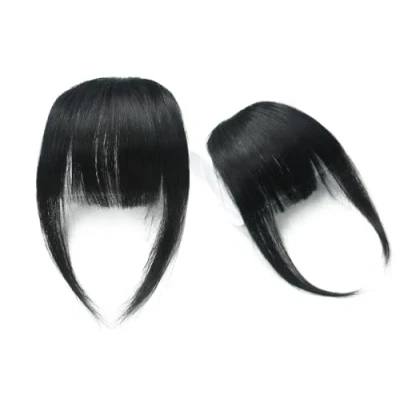Immagine di Capelli con Frangia Clip Sulle Tempie Estensioni per Piatta, 1b# Colore Nero