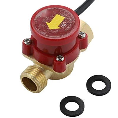 Immagine di Fafeicy HT 60 Flussostato della pompa, G1/2 &quot; 1/2&quot; Interruttore del sensore di flusso pompa dell&#039;acqua filettato, AC220V 0,5A,