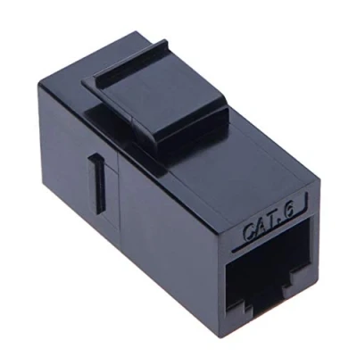 Immagine di Keple RJ45 Accoppiatore Presa Connettore Plug Ethernet Femmina a Adattatore per STP CAT6, CAT5, CAT5e LAN Cavo di Rete Prolunga &amp; Keystone Wall Faceplate Nero