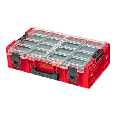 Immagine di QBRICK SYSTEM Cassetta Attrezzi Vuota Porta ONE Organizer 2XL 2.0 MFI RED Ultra HD Rosso 600 x 400 185 mm