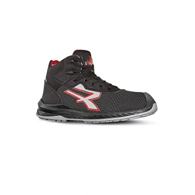 Immagine di U Power Stoccolma, Scarpe antinfortunistiche alte e comode della linea Red Industry, con tomaia in PUTEK PLUS altamente resistente, idrorepellente traspirante, puntale AirToe Composite