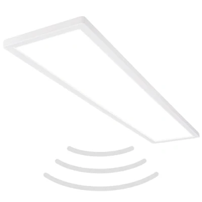 Immagine di BRILONER plafoniera LED con rilevatore di movimento, piatta, protezione dagli spruzzi d&#039;acqua IP44, LED, pannello lampada da bagno, 98x20x3 cm (LxLxH), bianco