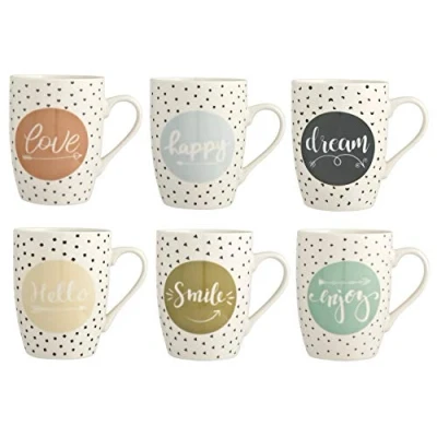 Immagine di H&amp;h set 6 mug new bone china enjoy cc 350