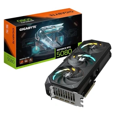 Immagine di Gigabyte GeForce RTX 5080 GAMING OC 16G Scheda Grafica 16GB GDDR7, 256 bit, PCI E 5.0, 2730MHz Core Clock, 3 x DisplayPort, 1 HDMI, GV N5080GAMING 16GD