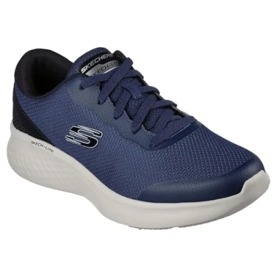 Immagine di Skechers 232591 Nvbk, Scarpe da ginnastica Uomo, Navy Mesh Duraleather Trim, 45.5 EU