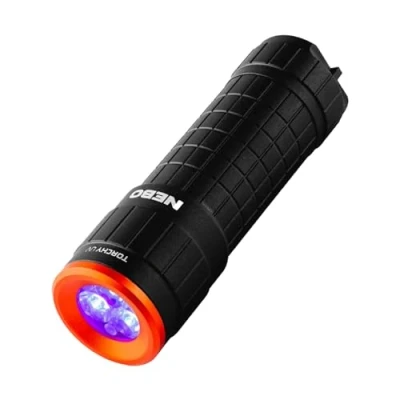 Immagine di NEBO Torchy torcia da ispezione UV a luce nera per uso commerciale, compatta, mini portatile alimentata batteria con ultravioletta, progettata lavori manuali e ispezioni