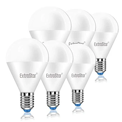 Immagine di EXTRASTAR Lampadina LED E14,8W Equivalenti a 64W,6500K,luce bianca fredda,Confezione da 6