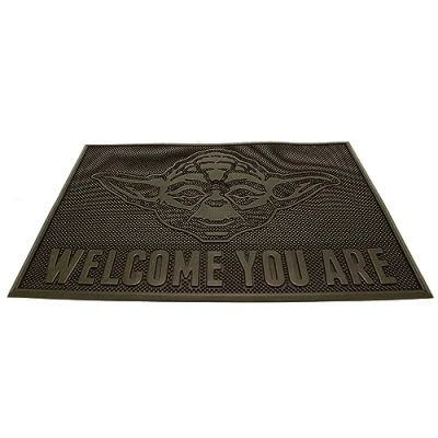Immagine di Star Wars Zerbino in gomma con scritta &quot;Welcome You Are Yoda&quot;, Nero, 60mm x 40cm